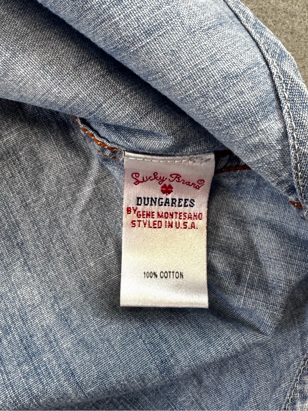 Women’s Lucky Brand Vintage Wash Short-Sleeve Denim Shirt - Light Blue - Picture 4 of 7